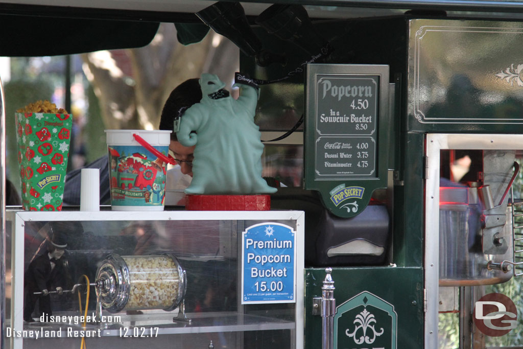 Oogie Popcorn Buckets still available in New Orleans Square.