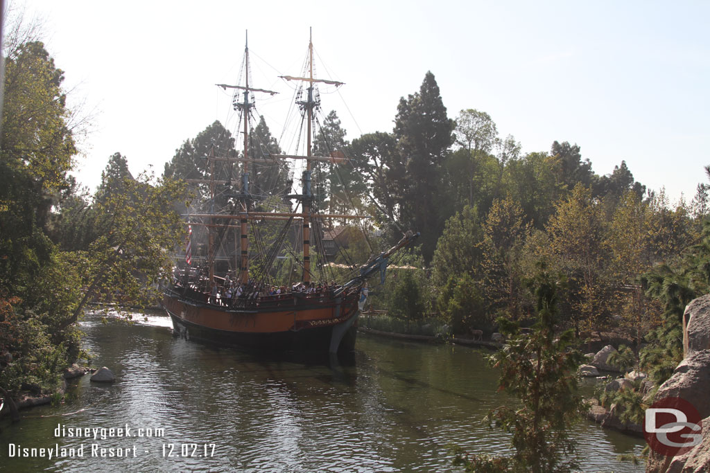 The Columbia rounding the bend on the Rivers of America