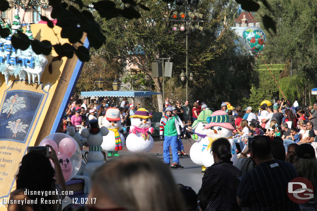 Passing by a Christmas Fantasy Parade after lunch.