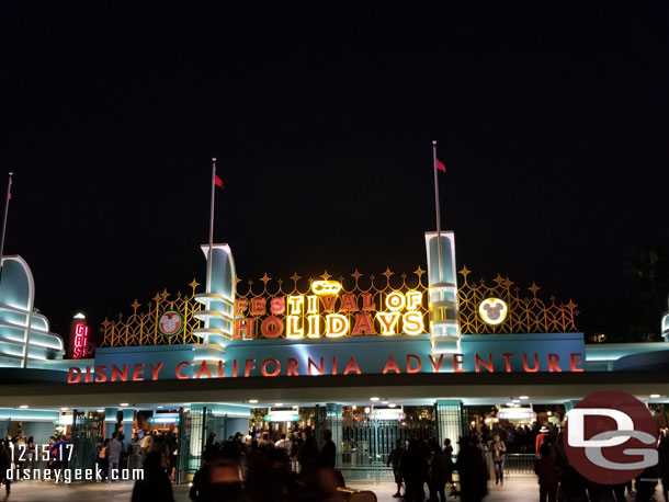 The Festival of Holidays sign was experiencing some problems as I made my way back to DCA.