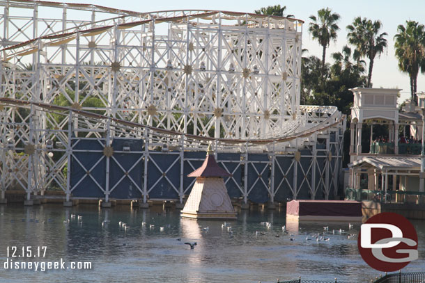 Scaffolding and covers still up on Screamin.