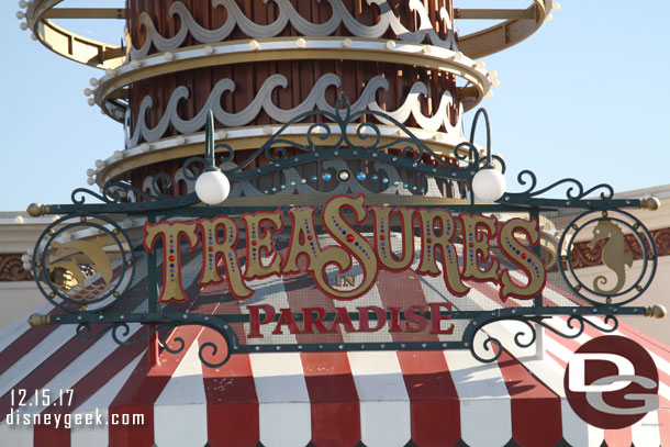 Assuming Treasures in Paradise will be renamed for Pixar Pier.