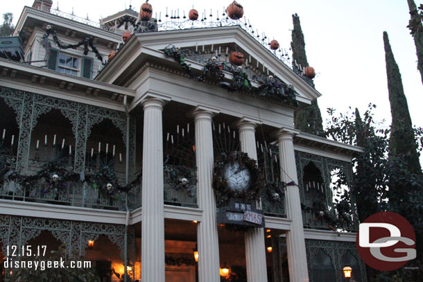 Next up time to use a FastPass for Haunted Mansion Holiday