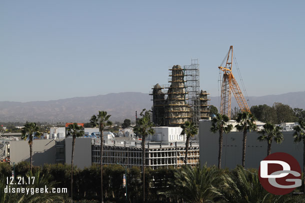 Starting off on the left side of the site with the Millennium Falcon show building.