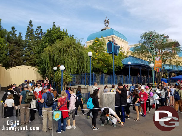 The extended queue for the Little Mermaid was in use today.