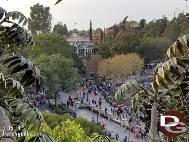 Looking down at New Orleans Square.