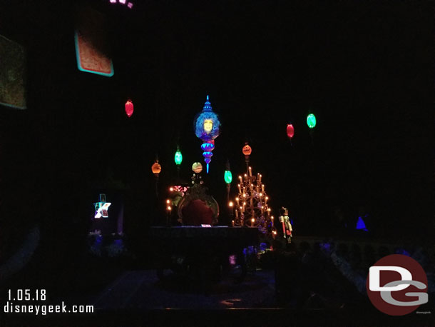 Used a FastPass to pay a final visit to the Haunted Mansion Holiday for this season.