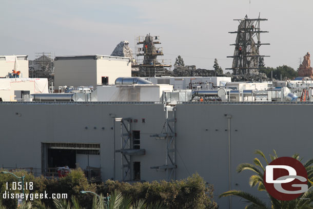 No real visible progress on the exterior of the Battle Escape Building.  The stairwell looks the same as it has the past several visits.