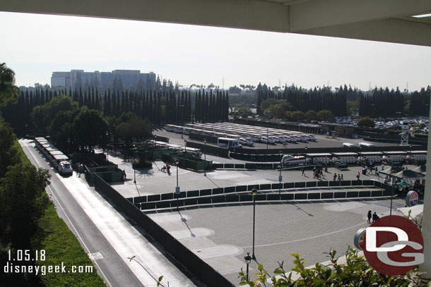 Fences have started to go up at the tram stop as they work to reconfigure it so they can they start construction of the new parking structure.