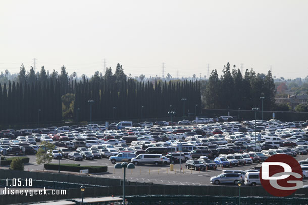 The Pinocchio Lot was in use today, but will be blocked off soon to start construction.