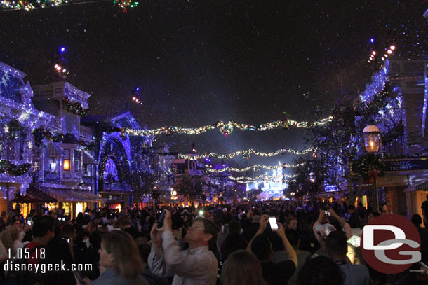 Arrived back at Disneyland at 7:30 as the Wintertime Enchantment was going on.