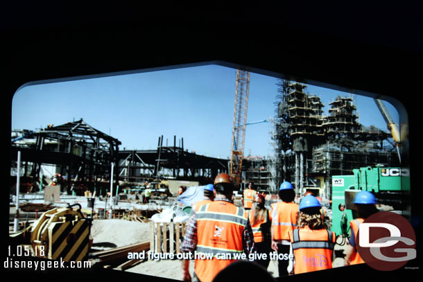 The video has been updated to include a couple glimpses into the construction site.