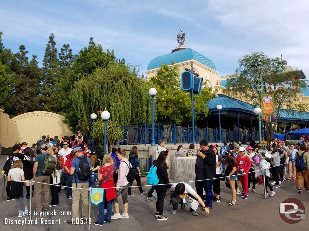 The extended queue for the Little Mermaid was in use today.