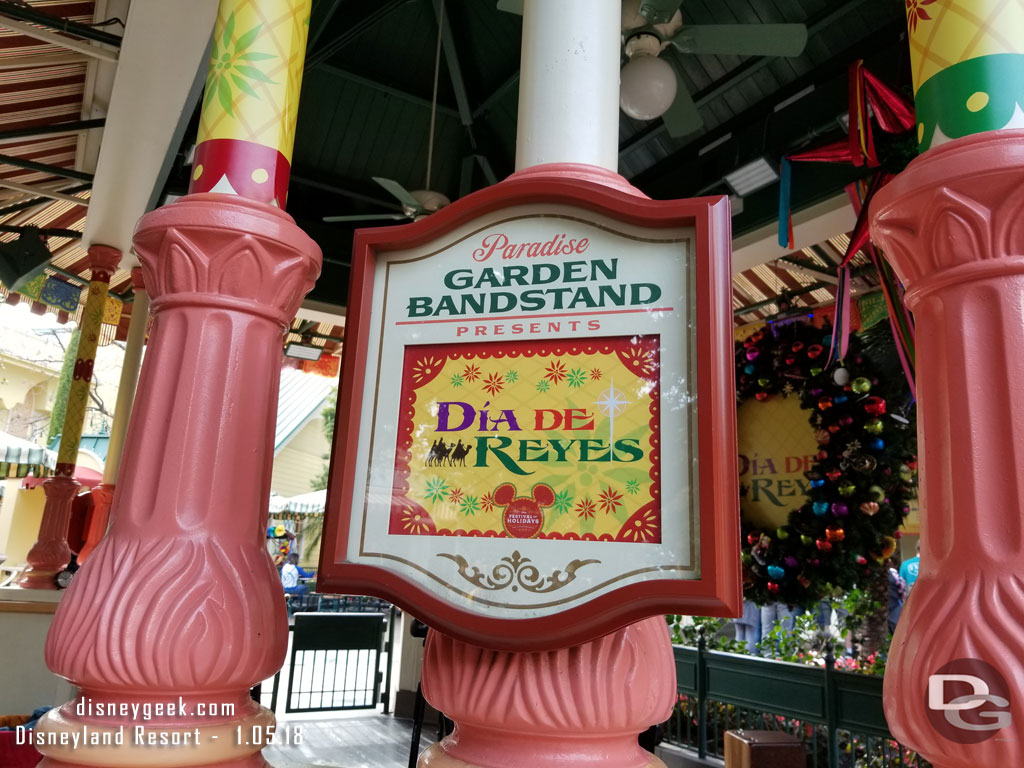 A sign up for Dia De Reyes at the Bandstand but no mention of the Storytellers or show times for them (they were in the printed times guide)