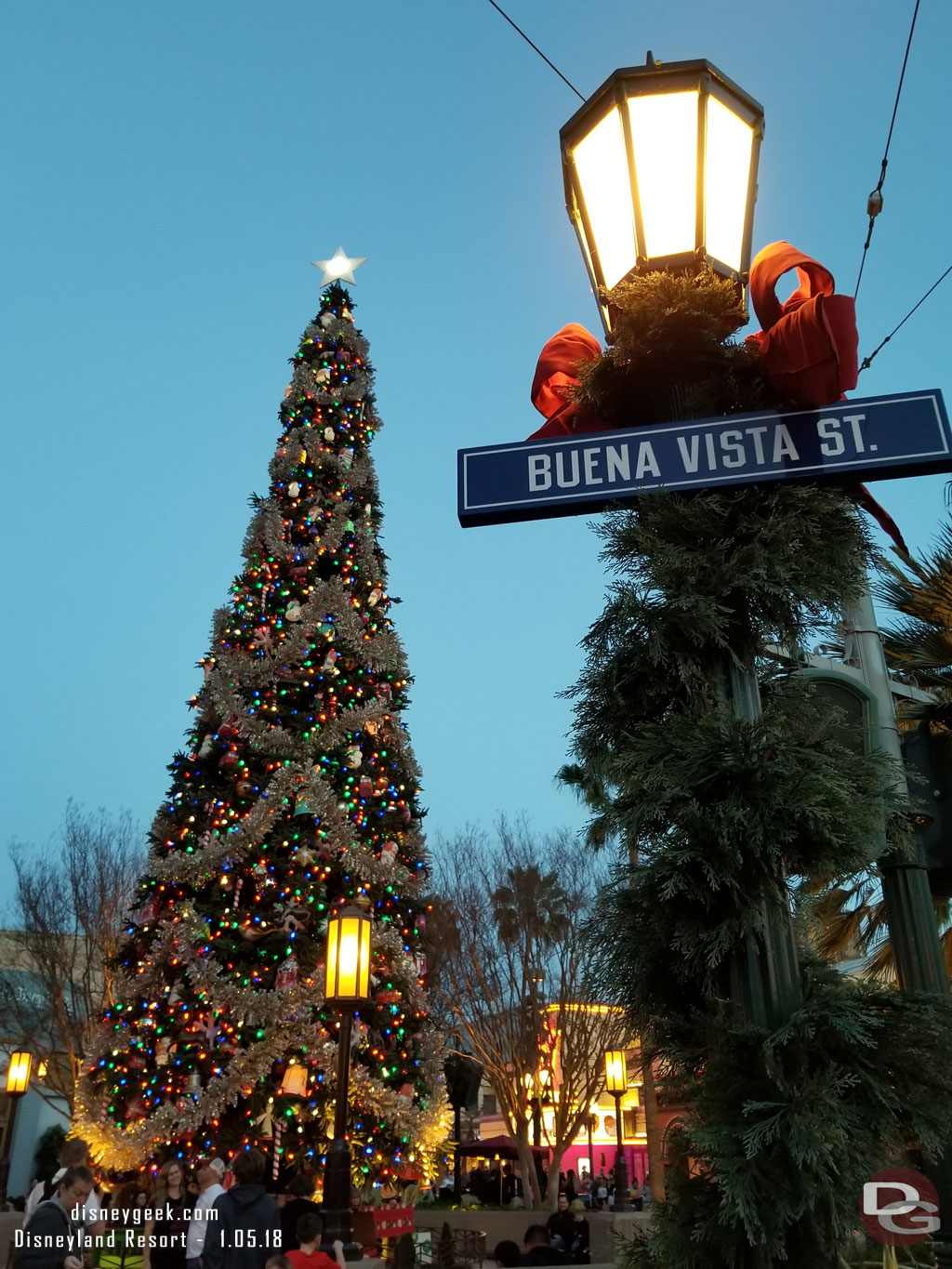 Buena Vista Street Christmas Tree