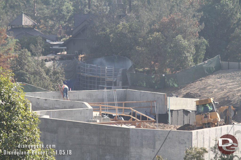 I find it interesting they are back filling this area with dirt.  I would have thought with the limited backstage space they would have built out the structures and had storage or office space in the voids.