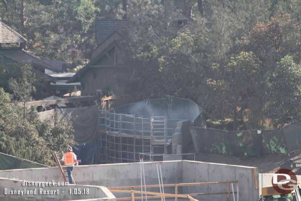 Scaffolding up near the entrance from Critter Country.