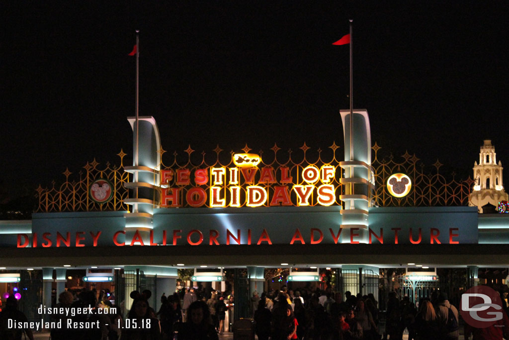 The Festival of Holidays sign was having issues again this evening.