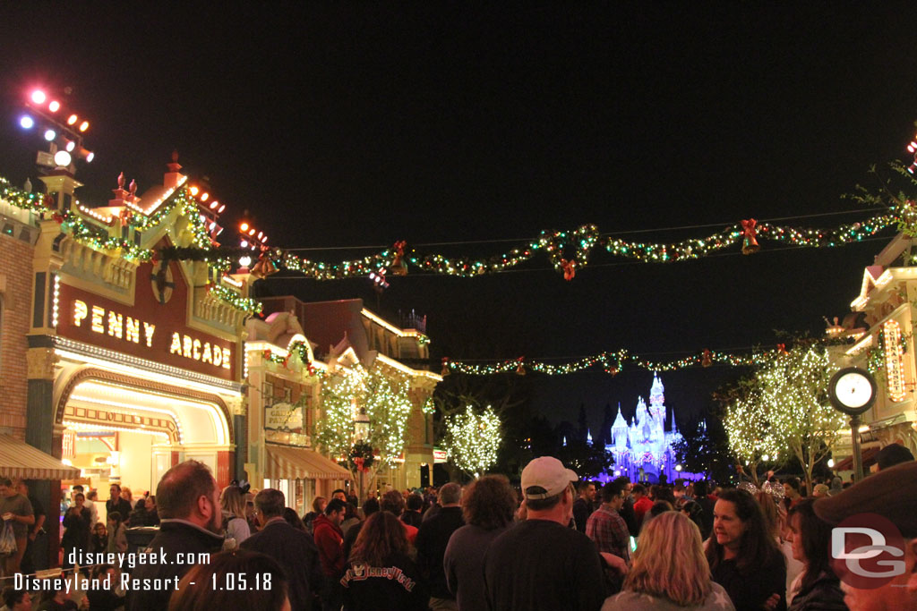 Returned to Main Street to wait for Believe in Holiday Magic.