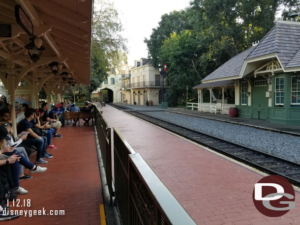 Decided to take the Disneyland Railroad back to Main Street.  Was able to board the first train that pulled into the station.