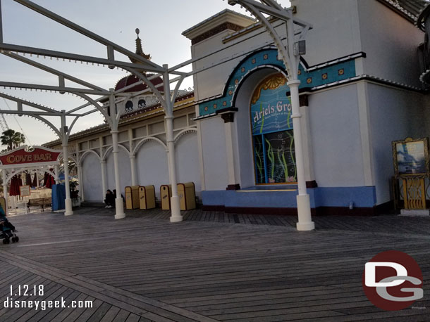 Ariel's Grotto is closed.