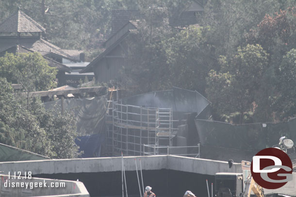 Hard to make out any visible progress near the Critter Country entrance.