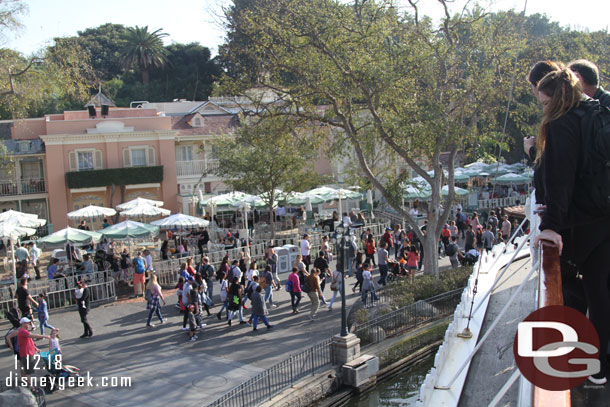 Noticed a line of guests forming as we set sail in the middle of the walkway.  Turned out to be for Pirates.  They were in the process of opening the extended queue and did not do it quick enough and guests backed up past the River Belle Terrace.