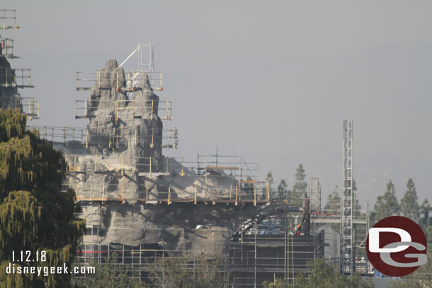 The peaks above the Millennium Falcon building.