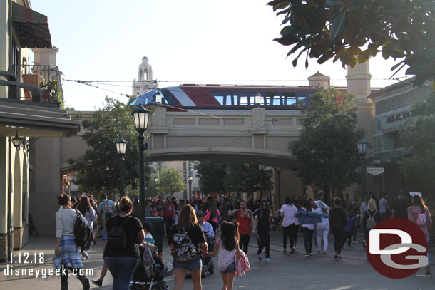 Next stop Disney California Adventure.   All signs of Christmas are gone from here too.