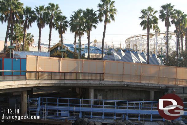 Walls are up around Screamin as it is being transformed into the Incredicoaster