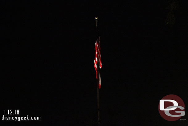 A closer look at the flags this evening.