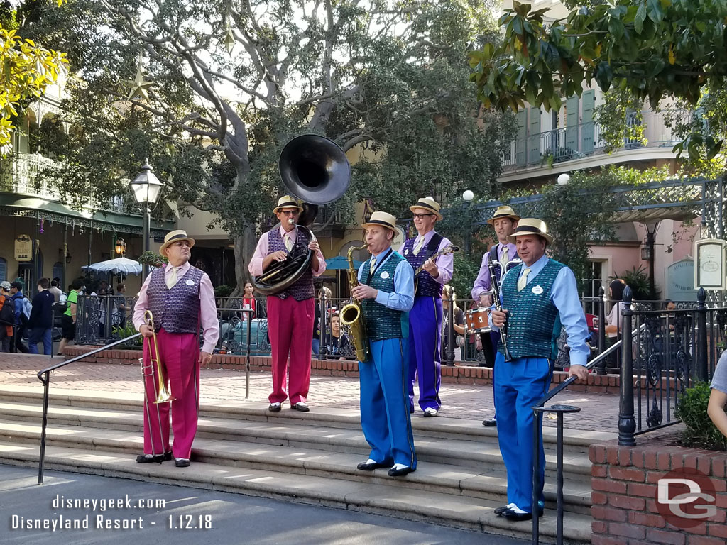 Jambalaya Jazz performing in New Orleans Square.