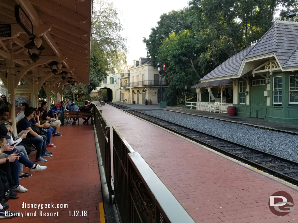 Decided to take the Disneyland Railroad back to Main Street.  Was able to board the first train that pulled into the station.