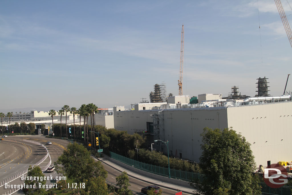 A long shot of the side facing Disneyland Drive.