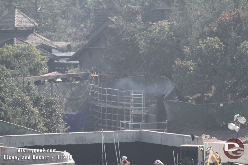 Hard to make out any visible progress near the Critter Country entrance.