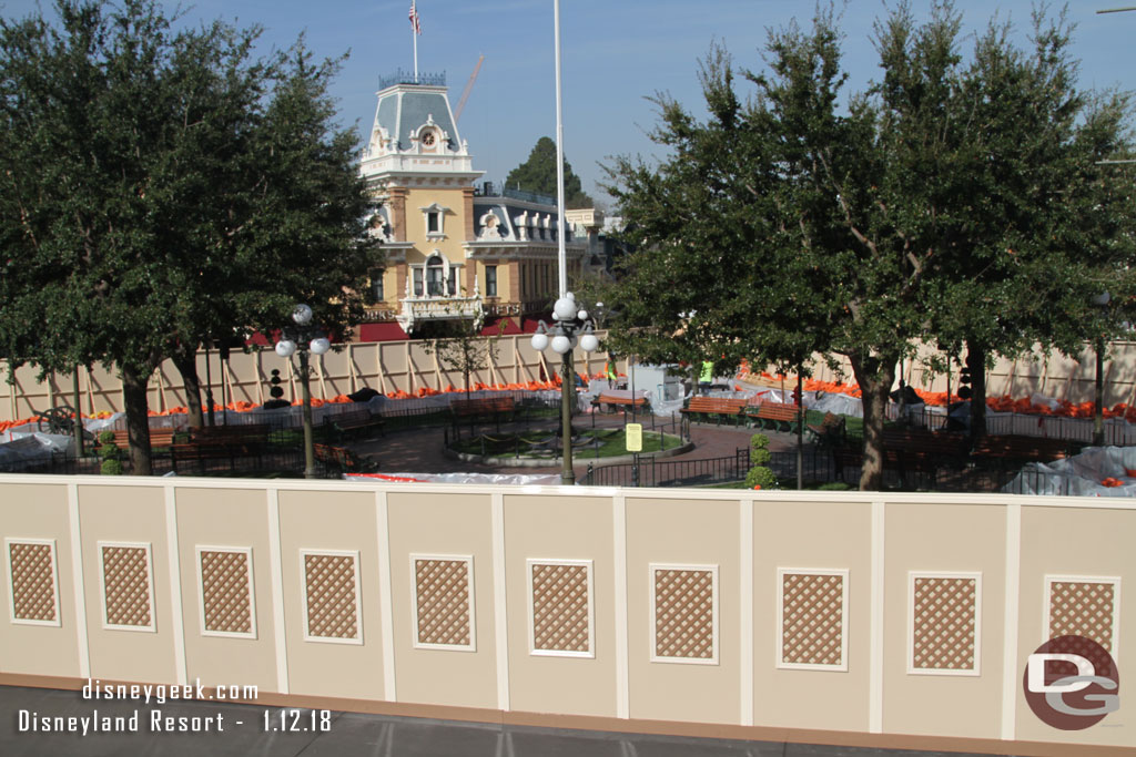 The view from the Train Station.  They are working on the perimeter of Town Square, the center portion is untouched.