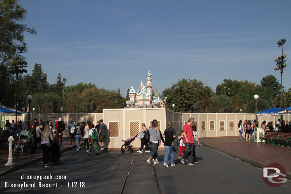 The hub is also encircled with construction walls.