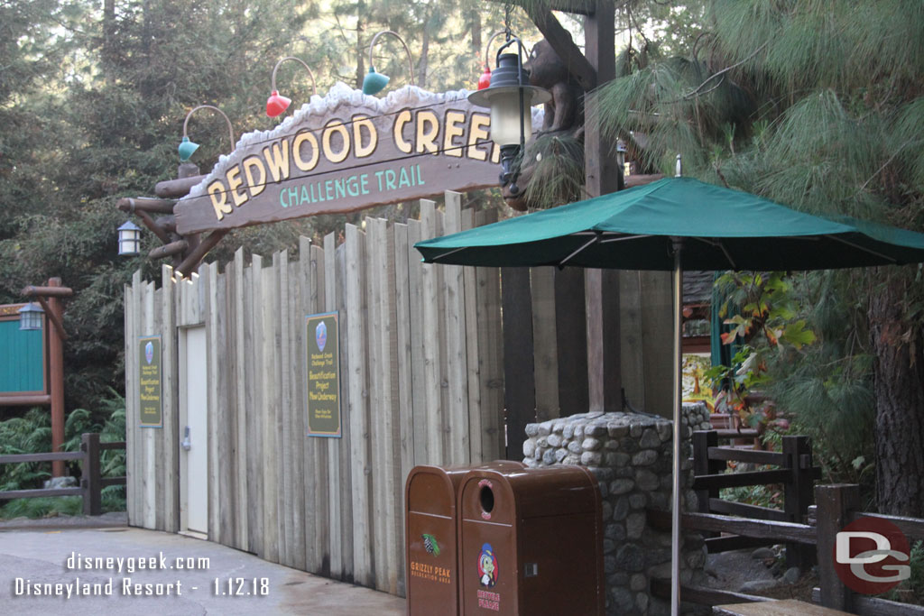 Redwood Creek is closed for annual renovation work.