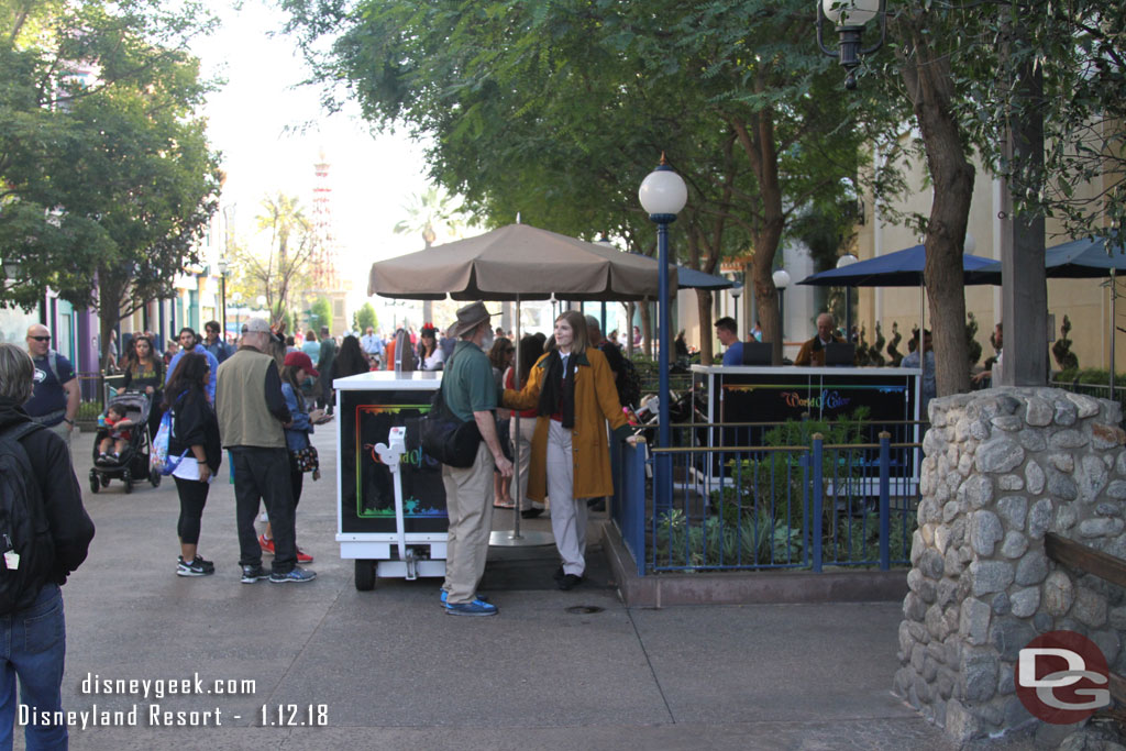 A FastPass cart out in the walkway..  