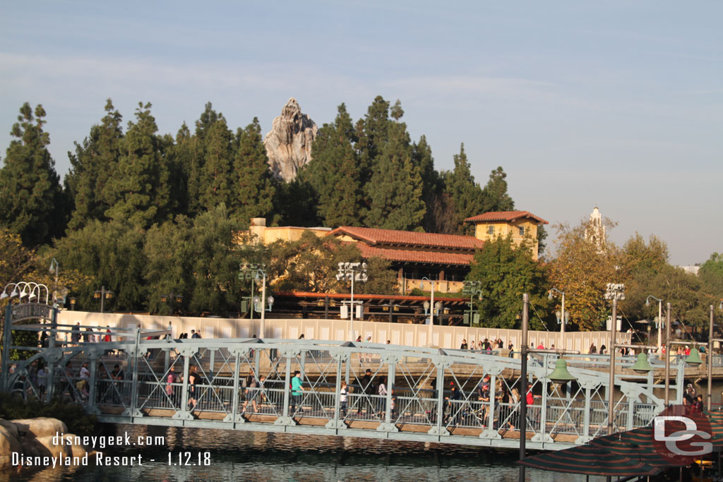 Walls are also up around the Sonoma Terrace area.