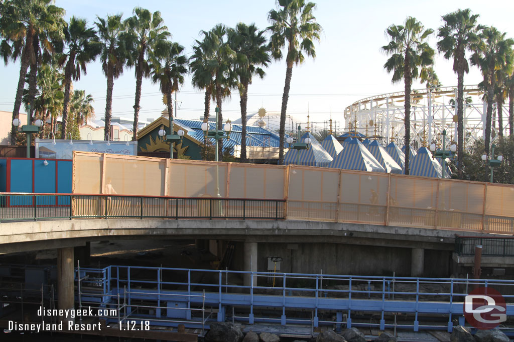 Walls are up around Screamin as it is being transformed into the Incredicoaster