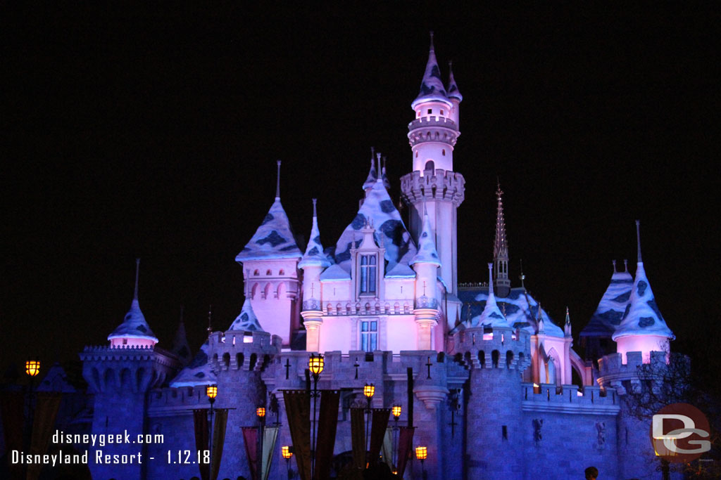 Sleeping Beauty Castle this evening.