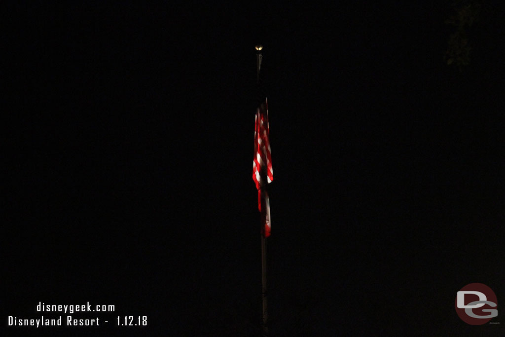 A closer look at the flags this evening.