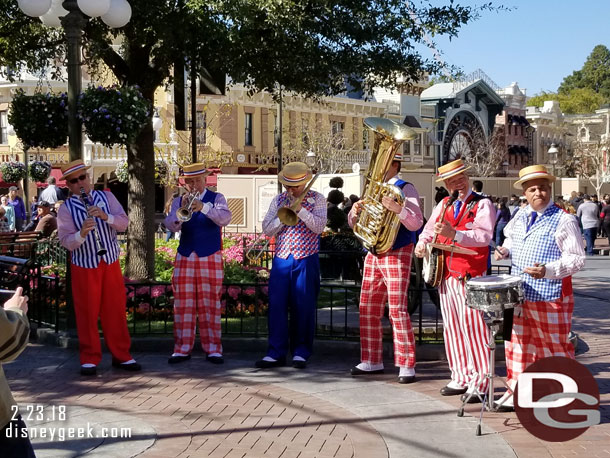 The Straw Hatters performing in Town Square.