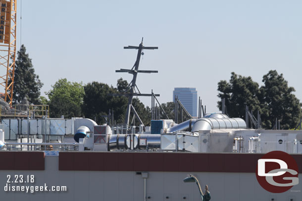 More steel rising above the building.