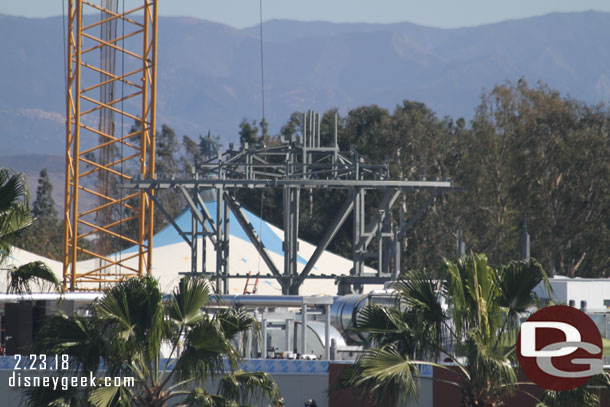 A closer look at the structure in the village area.