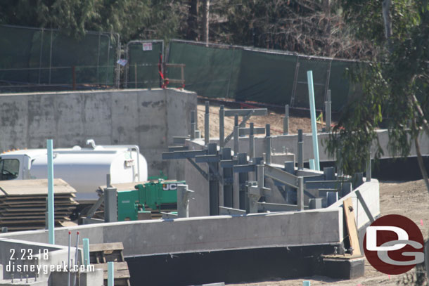 A closer look at the building on the right.  You can see pads where steel will be attached for the facade.