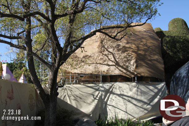 The scaffolding is up on the area between Dumbo and Monstro.  