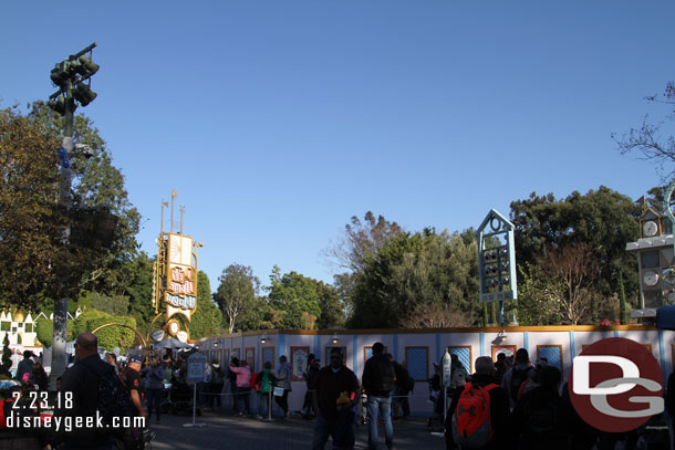 No real visible change from ground level with the parade route project near small world.