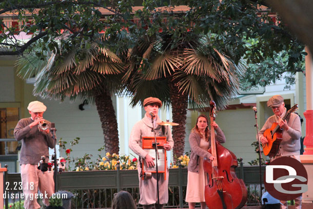 The Ellis Island Boys performing.